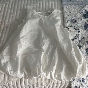 White Struttin' Bubble Mini Dress Free People